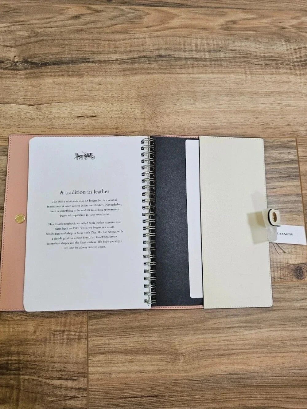 New Coach Notebook In Signature Canvas with Floral Print